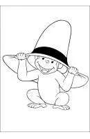 Curious George kleurplaat 3